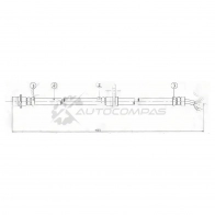 Тормозной шланг передний (Таиланд) HONDA ACCORD 02- справа SAT 1422802837 QC0L R0 ST01464SDAA01 - Изображение 2