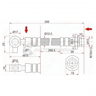 Тормозной шланг передний (Таиланд) NISSAN ATLAS/CONDOR 88- слева=справа SAT 7UCHJ0 0 1422815209 ST4621021T00