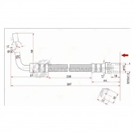 Тормозной шланг передний (Таиланд) Toyota HIACE/REGIUSACE 89-03 слева SAT 68OEU6 0 ST9094702591 1422822536