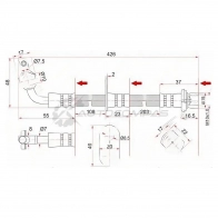 Тормозной шланг передний (Таиланд) Toyota LAND CRUISER/LEXUS LX470 98-07 справа SAT VJ VEZK ST9094702F28 1422822503