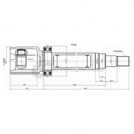 Шрус внутрений справа FORD FIESTA/FUSION 01-08 SAT JBPW V FD626 1422801738