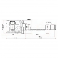 Шрус внутренний BMW X5 E53 99-06 справа SAT BM601 O3A QHR 1422876324