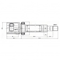 Шрус внутренний передний справа FORD FUSION 02-10/1.4 МКПП SAT 1440516184 FD414 0 0GFJR