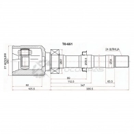 Шрус внутренний передний справа Toyota RAV4 ACA3 05-12/ESTIMA GSR5 06 SAT 1422829804 HO ECVKD TO651