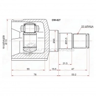 Шрус внутренний GM MATIZ/SPARK M100 98-05 SAT DW627 PR KJU 1422802397