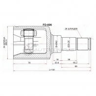 Шрус внутренний слева FORD TRANSIT CONNECT TC7 02-13 SAT EP 932Q 1440515717 FD606