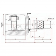 Шрус внутренний слева MAZDA 3 BL АКПП 2.0 SAT MZ076 4KEVT H 1422810568