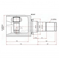 Шрус внутренний слева MAZDA CX-5 SAT MZ087 1422810578 NSNO 6A