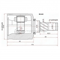 Шрус внутренний слева MITSUBISHI OUTLANDER 06- LANCER 07- ASX 10 SAT 1422814293 MI645 Z 8J2XY