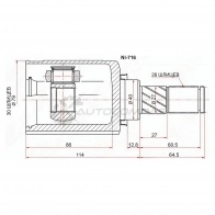 Шрус внутренний слева NISSAN QASQAI J10 HR16 06-13 SAT 1422817404 NI716 0L YMEKM