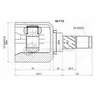 Шрус внутренний слева NISSAN WINGROAD/AD Y11 QG18 99-05/ALMERA QG18 00-06/EXPERT W11 99-07 SAT NI712 J LF48P 1422817401