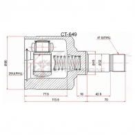 Шрус внутренний слева PEUGEOT BOXER III 06-/CITROEN JUMPER III 06-/FIAT DUCATO III 06 SAT ZHP4 AOW 1422875422 CT649