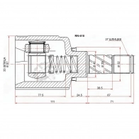 Шрус внутренний слева RENAULT DUSTER 10- 2WD/4WD МКПП SAT RN618 LK F3L 1436726070