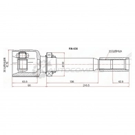 Шрус внутренний слева RENAULT FLUENCE 10- 1,6 АКПП SAT H W4DE 1436726072 RN636