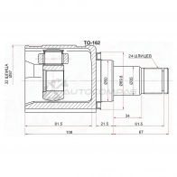 Шрус внутренний слева Toyota CAMRY ASV50 11 SAT TO162 PN 7TQZ 1422829237