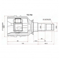 Шрус внутренний слева Toyota CAMRY GRACIA 96-01/MARK2 WG 97-01 5SFE SAT B EV606H 1436726625 TO702