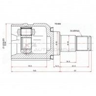 Шрус внутренний слева Toyota PRIUS ZVW30/AURIS ZWE150/LEXUS CT200H ZWA10 SAT 1422829245 WN FJ6 TO654