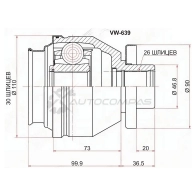 Шрус внутренний слева VOLKSWAGEN MULTIVAN V 7HM 7HF 03-09 / TRANSPORTER V 03-09