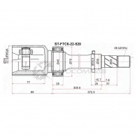 Шрус внутренний MAZDA 3 BM 13- справа SAT STFTC622520 CY6 MP 1440529098