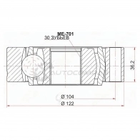 Шрус внутренний MERCEDES V-CLASS 638/2 99-03/VITO автобус 638 99-03 SAT RT MH07 1440991379 ME701