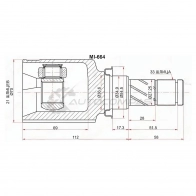 Шрус внутренний MITSUBISHI COLT Z32A/Z34A/Z36A 04 SAT 1440991380 DM7M S4 MI664