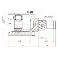 Шрус внутренний NISSAN ALMERA N16 03-11 QG15 SAT NI602 BXWZ8 6M 1422817845