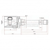 Шрус внутренний справа BMW X5 E70 06-13/X6 E71 07 SAT BM71 3MVR1 U5 1422876319