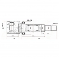 Шрус внутренний справа FORD FOCUS II SAT FD672 G5WS X 1422801757