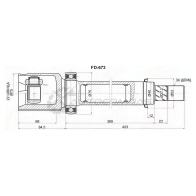 Шрус внутренний справа FORD FOCUS III 105лс SAT HB D1VV 1422801758 FD673