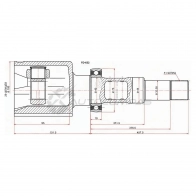 Шрус внутренний справа FORD TRANSIT 2.2 TDCi 85PS 06 SAT FD652 1440515987 8H8 3GN