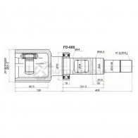 Шрус внутренний справа FORD TRANSIT TT9 06-13 SAT 1440515723 6 K034 FD649