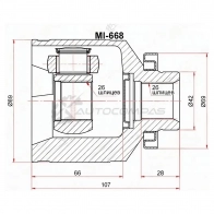 Шрус внутренний справа HYUNDAI TUSCON 04 SAT MI668 1440524397 W00RGU D