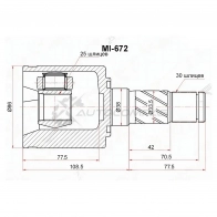 ШРУС внутренний справа KIA BONGO III 4WD SAT MI672 5XZ L3 1440991381