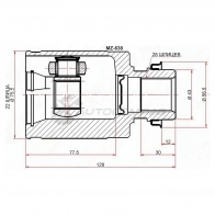 Шрус внутренний справа MAZDA 3 BL МКПП 1.6 SAT MZ072 KH9V TXF 1422810566