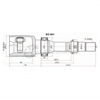 Шрус внутренний справа MAZDA CX-5 2.0 2WD SAT 1440527853 VZ IZ6 MZ661