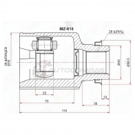 Шрус внутренний справа MAZDA FAMILIA BJ5P 98-03