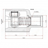 Шрус внутренний справа RENAULT DUSTER 10- 4WD МКПП SAT 1436726071 AYG9S G RN620