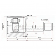 Шрус внутренний справа SUZUKI GRAND VITARA/ESCUDO SQ416/SQ420/SQ625 98-06 SAT BZQ5 WW SK610 1440537419