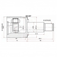 Шрус внутренний справа SUZUKI GRAND VITARA/GRAND ESCUDO XL-7 JA627 01-06 SAT 1440537088 4 43KU SK607