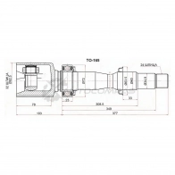 Шрус внутренний справа Toyota CAMRY ASV50 11 SAT TO165 1422829801 6 XZ4DO