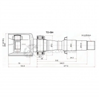 Шрус внутренний справа Toyota CAMRY ASV7 2ARFE 2,5 17 SAT ZKTP IX 1440541420 TO564