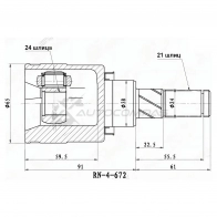 Шрус внутренний задний NISSAN X-TRAIL T30 SAT 1440534715 RN672 7IQ3C D