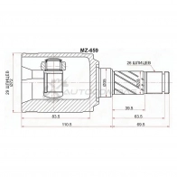 Шрус внутренний задний VOLVO XC60 09-/XC90 03-14/S60 II 10-/FORD KUGA CBV 08-12 SAT MZ659 O RSK53 1440991386