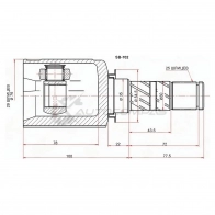 Шрус внутренний SUBARU IMPREZA GR/GV/LEGACY BM/BR/FORESTER SH SAT XSDT G 1422820734 SB702