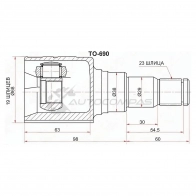 Шрус внутренний Toyota PLATZ/VITZ/FUNCARGO/IST 1SZ 99-05 SAT TO690 1440544012 INRHTA F