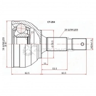 Шрус наружный CITROEN C5/JUMPY 08-/FIAT SCUDO 07-/PEUGEOT EXPERT 07 SAT U DNA2 1422875428 CT264