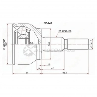 Шрус наружный FORD FOCUS III 2.0 SAT 1UD JUJG 1422876238 FD249