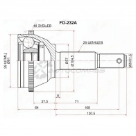 Шрус наружный FORD TRANSIT FY 00-06 SAT W5ME S FD232A 1440515724