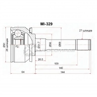 Шрус наружный KIA BONGO III 04- 4WD SAT BRK6 T MI329 1436726038