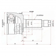 Шрус наружный KIA PICANTO BA 04-11 SAT KI249 1422808511 NG6J43 C